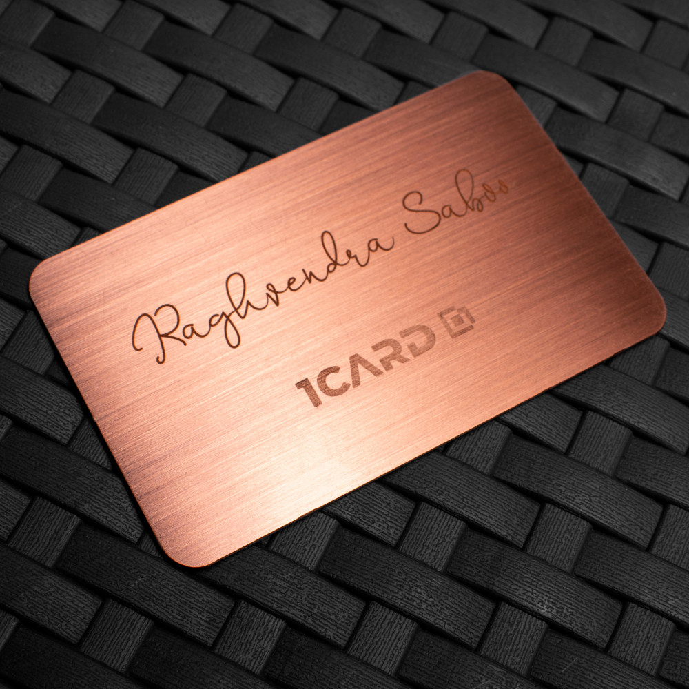 1Card VIP Copper Premium Metal NFC Business Card